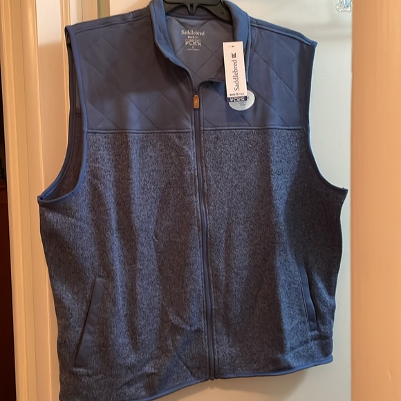 MEN VEST SADDLEBRED SLADE BLUE BIG & TALL - Picture 9 of 9